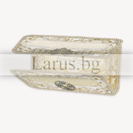 Луксозна поздравителна картичка с перли и брошка - PD-0541