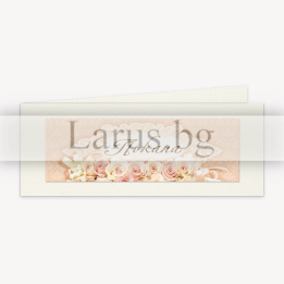 Елегантна сватбена покана с рози PD-0564