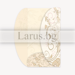 Поздравителна картичка "Честито!" с флорални мотиви ПД 0743