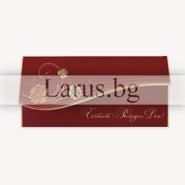 Луксозна картичка-плик за рожден ден „Червена идилия“ - 0746