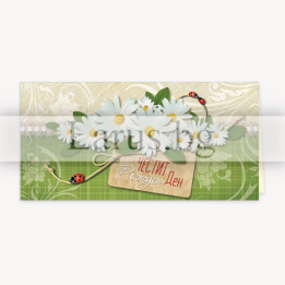 Сладка картичка за Рожден ден 'Fresh vibes' с маргаритки