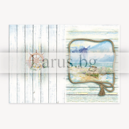 Картичка за рожден ден с морски мотиви и вдъхновяващо пожелание - PD 0827