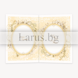 Луксозна картичка за рожден ден с рози и пауново перо - ПД 0832