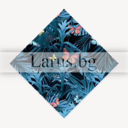 Опаковъчна хартия с пеперуди и тропически листа 99x68 см