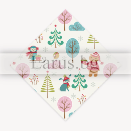 Коледна опаковъчна хартия с животни 14-PG-0084