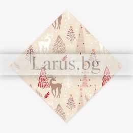 Коледна опаковъчна хартия с елени - 14-PG-0089