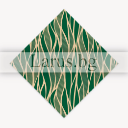 Луксозна опаковъчна хартия 99x68 см - зелени вълни