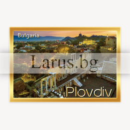 Дървен магнитен сувенир Пловдив - Античен театър