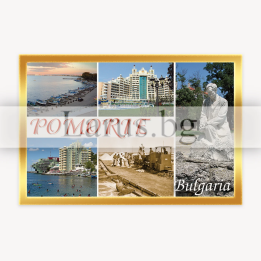 Магнитен сувенир Поморие - Дървен сувенир от България