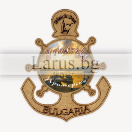 Магнитен сувенир Приморско - котва и рул | Сувенири от България