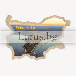 Магнитен сувенир Приморско - Карта на България | Сувенири