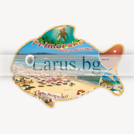 Магнитен сувенир Приморско - форма риба