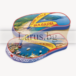 Магнитен сувенир Приморско - джапанки | Сувенири от България