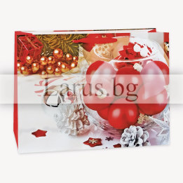 Новогодишна подаръчна торбичка 342 - Празнична опаковка