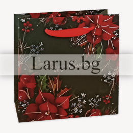 Коледна подаръчна торбичка с коледни звезди 13-PT-0355