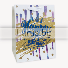 Подаръчна торбичка за рожден ден - 30х12х40см