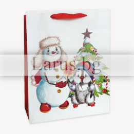 Коледна подаръчна торбичка 30х40х12 см - 13-PT-0440