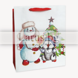 Коледна подаръчна торбичка 0444 | Празнична опаковка