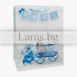 Подаръчна торбичка за бебе - BABY (30х12х40см)
