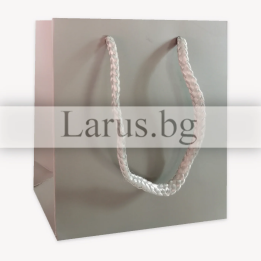 Подаръчна торбичка 0472 - Сива, 14.5x15x6 см