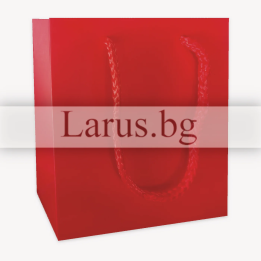 Червена подаръчна торбичка 14.5x15x6 см