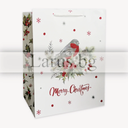 Коледна подаръчна торбичка 18х23х8 см - 13-PT-0479
