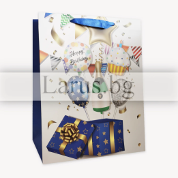 Подаръчна торбичка за рожден ден 18x8x23см - 13-PT-0568