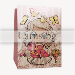 Детска подаръчна торбичка с принцеса - 18x8x23см