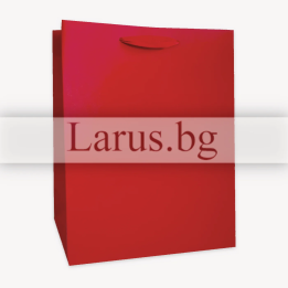 Червена подаръчна торбичка 26x10x32 см - елегантна опаковка