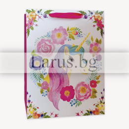 Подаръчна торбичка с еднорог за детски подарък