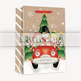 Коледна подаръчна торбичка 0651 - 26x10x32см