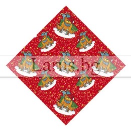 Коледна опаковъчна хартия с мечета - 99x68 см