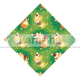 Новогодишна опаковъчна хартия с котета 99x68 см