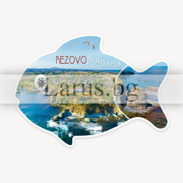 Магнитен сувенир Резово, България - форма на риба