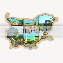 Дървен магнитен сувенир Шумен - Сувенири от България