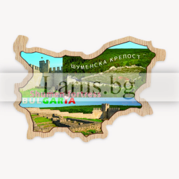 Дървен магнитен сувенир Шуменска крепост | България