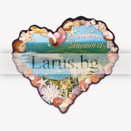 Магнитен сувенир Синеморец сърце - сувенири от България