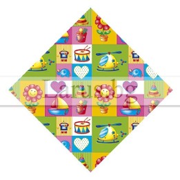 Детска опаковъчна хартия с играчки 99x68 см | 14-PG-0058