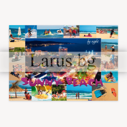 Пощенска картичка Слънчев бряг - летен колаж SB-0585