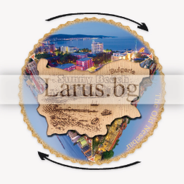 Магнитен сувенир Слънчев Бряг с въртящ се елемент
