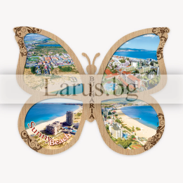 Магнитен сувенир Слънчев бряг - пеперуда