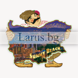 Магнитен сувенир Слънчев бряг с Бай Ганьо - 12-mhSB-0055