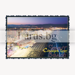 Магнитен сувенир Слънчев бряг - Нощен изглед
