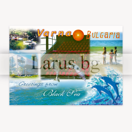 Пощенска картичка Варна - Делфинариум и Черно море