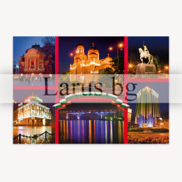 Пощенска картичка Варна - нощни изгледи | 1-VN-0053