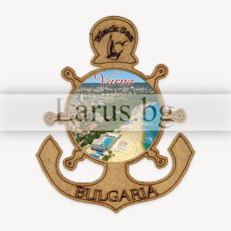 Магнитен сувенир Варна - котва и корабен рул | 12-mdVN-0011
