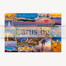 Пощенска картичка Св. Влас - нощен изглед