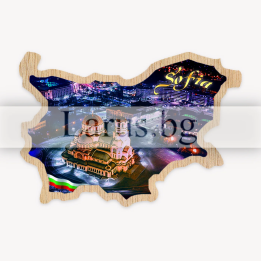 Магнитен сувенир София - карта на България