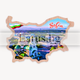 Магнитен сувенир София - карта на България | 12-mdSO-0010