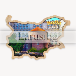 Дървен магнит София - Ротонда Свети Георги | Сувенир България